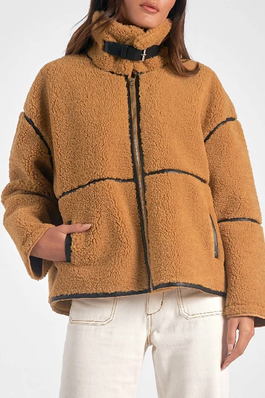 Fashion Sale Dutton Faux Shearling Coat In Curry