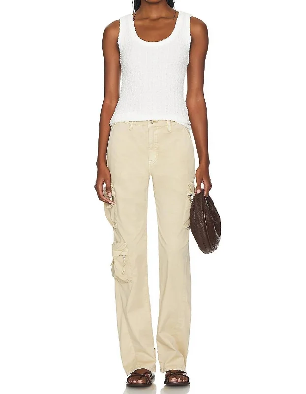 Trendy Women's Wear Collection Bobbi Utility Cargo Pants In Champagne