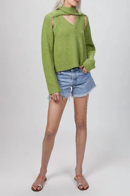 Big Savings Loop Chunky Knit Sweater In Sage