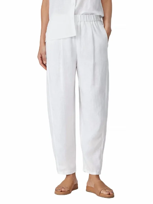 Trend Alert Ankle Pleated Lantern Pant In White