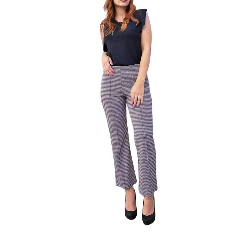 Feminine Flow Houndstooth Flare Pant In Multi