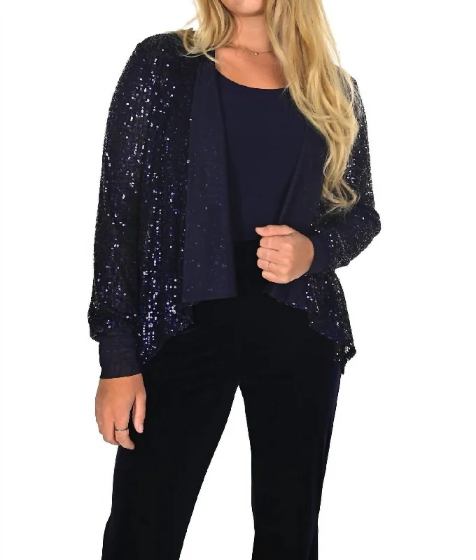 New Season Fashion Preview Sequin Jacket In Navy