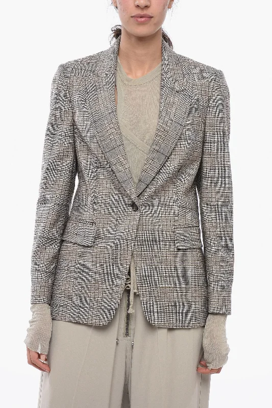 Everyday Basics Brunello Cucinelli District Check Wool Blend Blazer With Peak Lapel 42 Italian Size