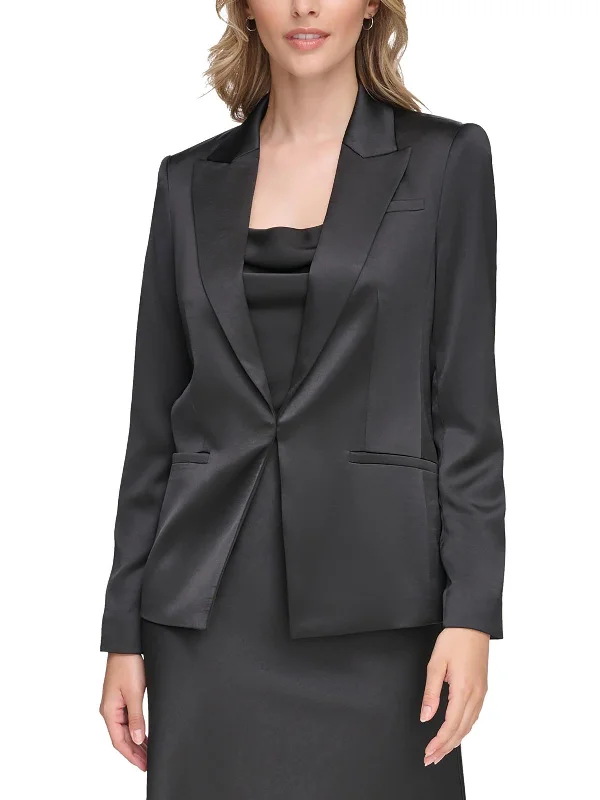 Shop Sales Womens Satin Suit Separate One-Button Blazer