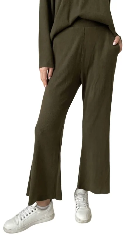 Unleash Your Style Lazy Sunday Lounge Pants In Army Green