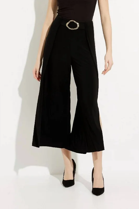 Style Without Limits Belted Wide Leg Pant In Black