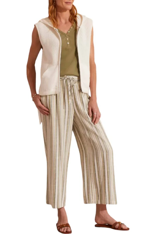 Browse Our Top Products Flowy Woven Crop Pants In Cactus