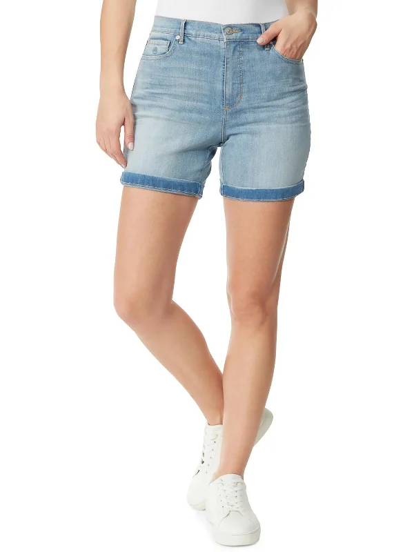 Style Streetwear Womens High Rise Mini Denim Shorts