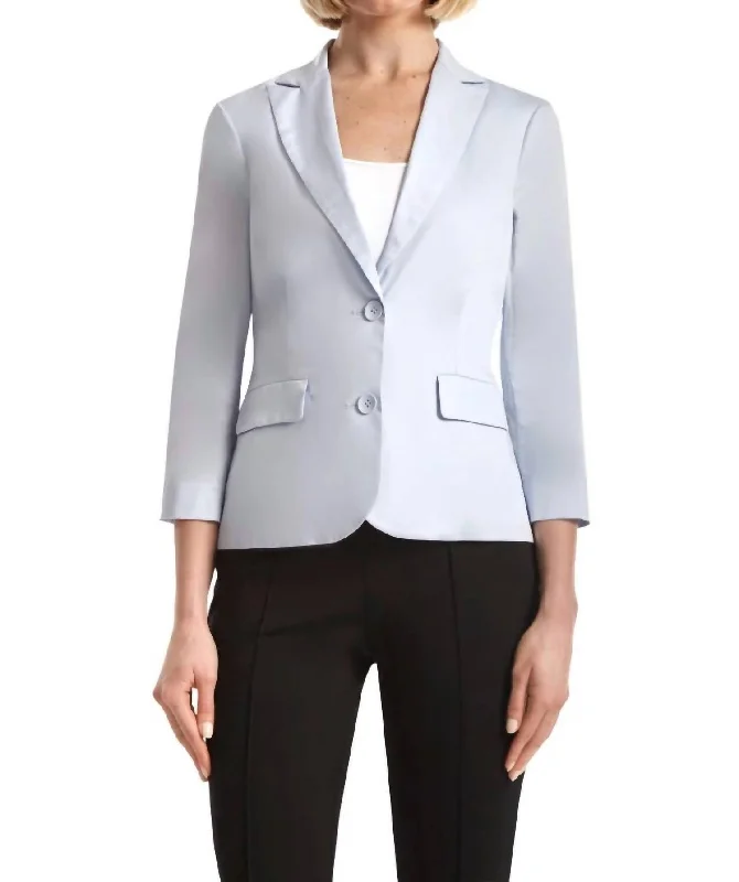 Discover Now Polite Blazer In Soft Blue