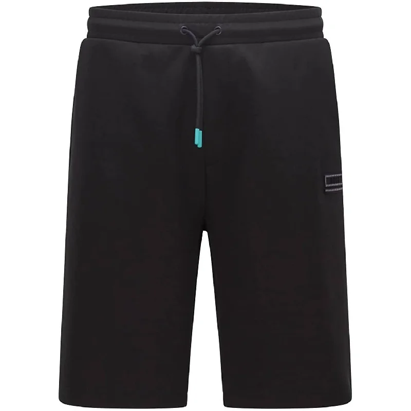 Unleash Your Trend Driven Style Men's - Hwoven Knit Shorts Cotton Knit Relaxed Fit In Black