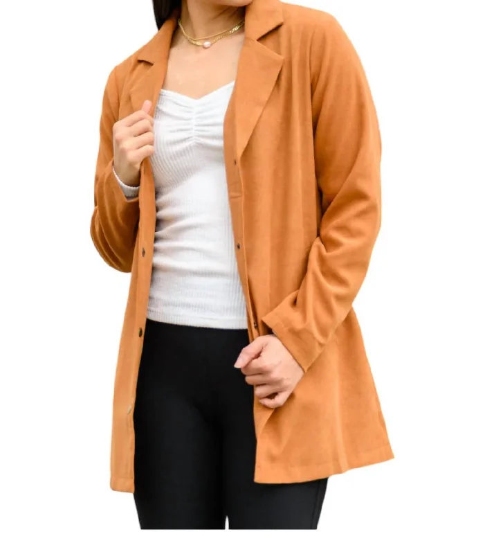 Fashion Forward Femininity She's On Point Collared Coat In Rust