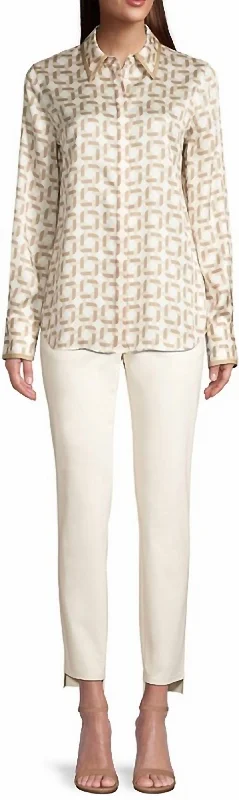 Chic Wardrobe Manhattan Pant In Ecru