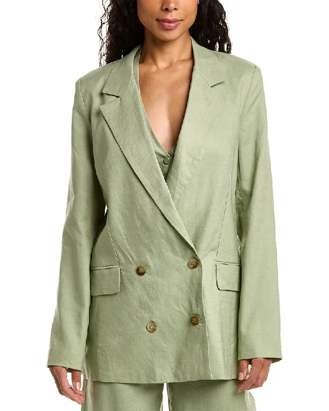 Exquisite Women's Wear Sale Nicholas Ayla Double-Breasted Linen Blazer