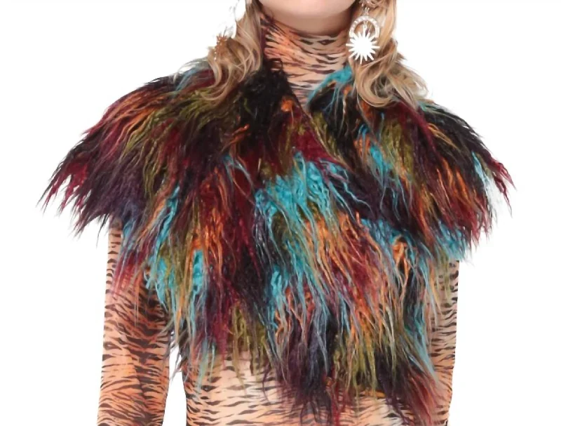 Versatile Wardrobe Essentials Faux Fur Collar In Multi