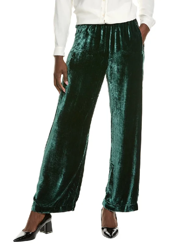 Lighten Up With Nordic Styles Velvet by Graham & Spencer Velvet Silk-Blend Pant