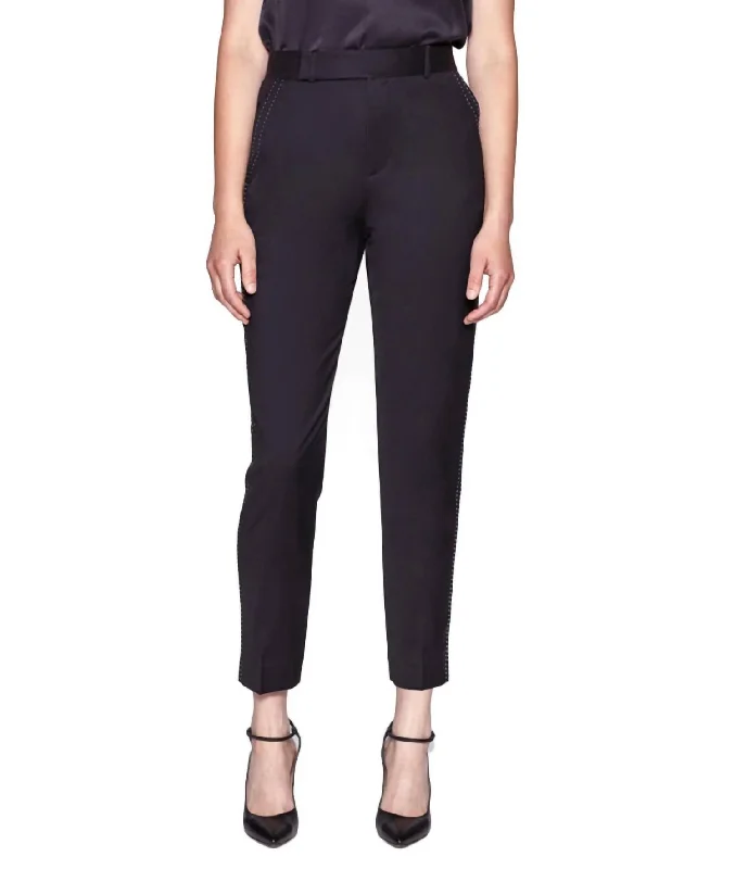 Chic Style, Always In Vogue Warsaw Wool Trouser In Black