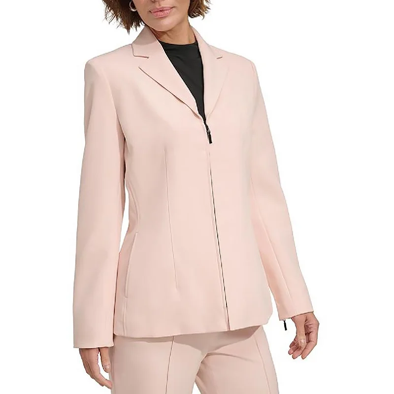 Huge Price Cut Womens Solid Polyester Double-Breasted Blazer