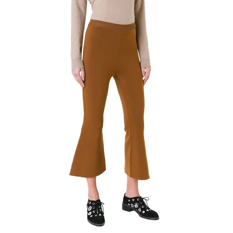 Minimalist Office - Ready Style Strong Lines Wool Blend Pants In Umber