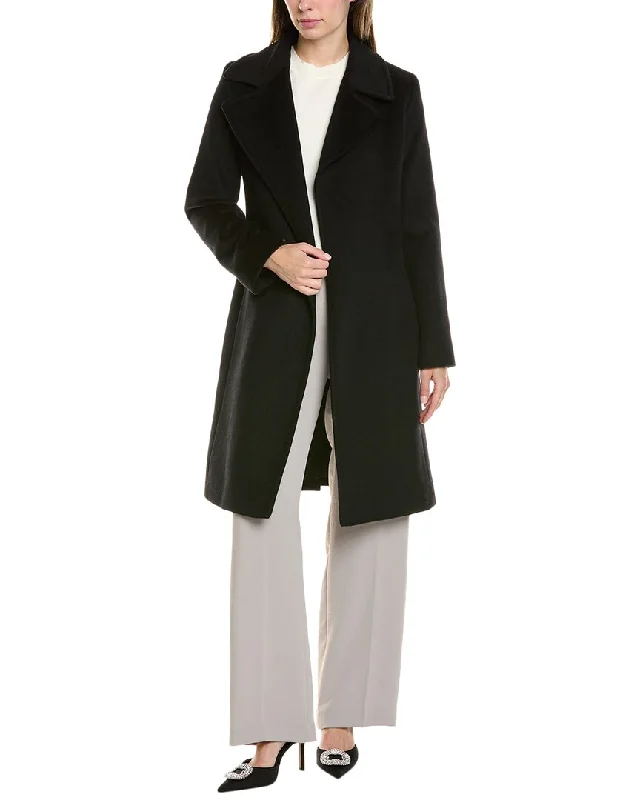 Great Prices On Feminine Styles FLEURETTE Medium Wool-Blend Wrap Coat