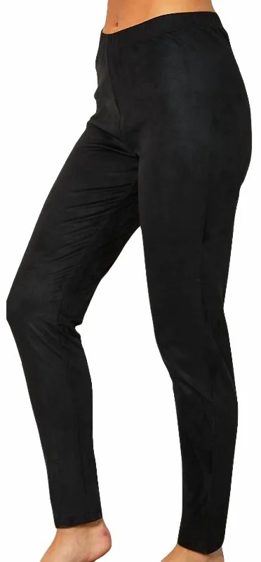 Stylish Savings Vegan Suede Pant In Black