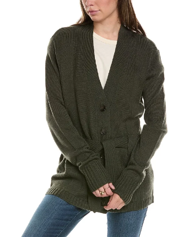 Trendy Street Style Attire THE GREAT The Wayward Wool-Blend Cardigan