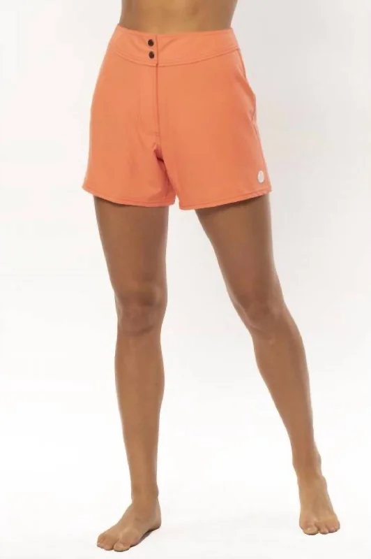 Huge Price Cut Womens Ocean Air Boardshort 5" In Vibrant Coral