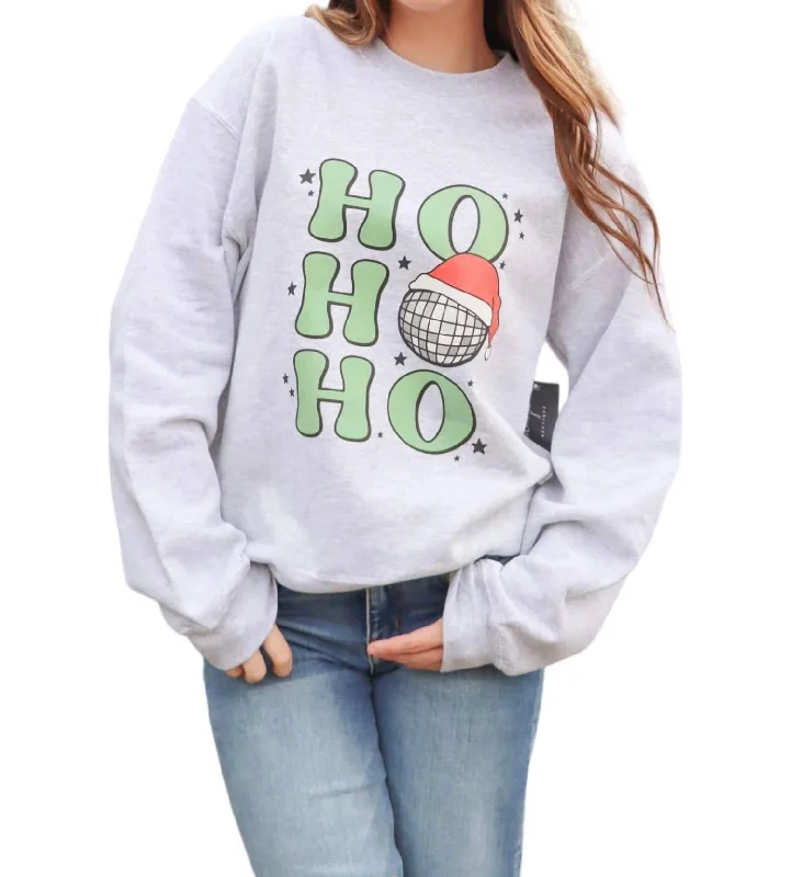 Massive Savings Disco Christmas Sweater In Heather Grey