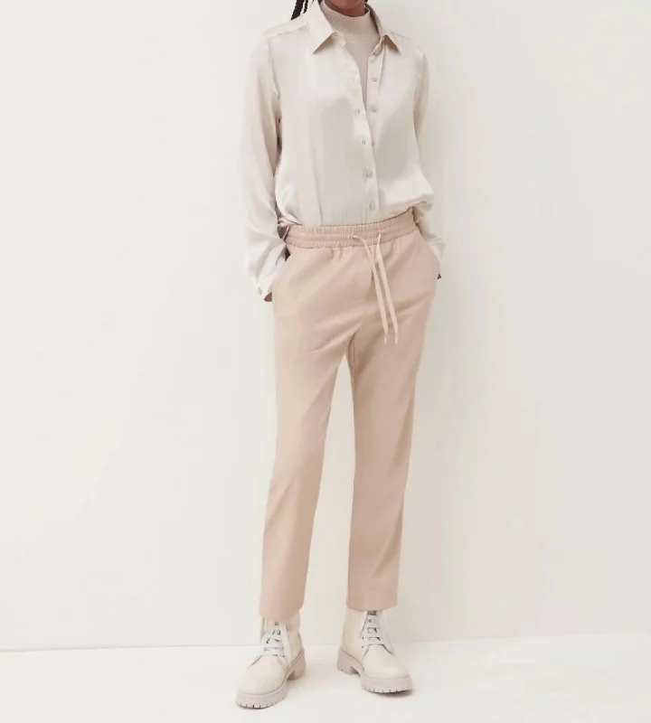 New Season Fashion Preview Floria Faux Leather Jogger In Natural