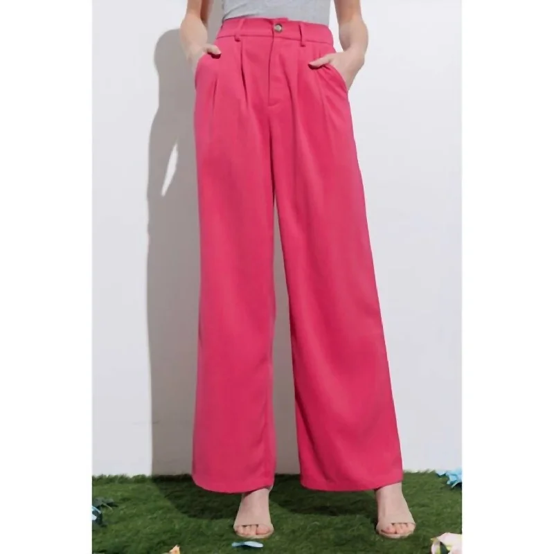 Durable Fashion Picks Dress Pants In Pink