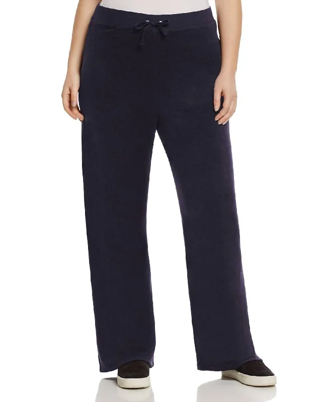 Evening Looks Mar Vista Microterry Track Pants In Navy Blue