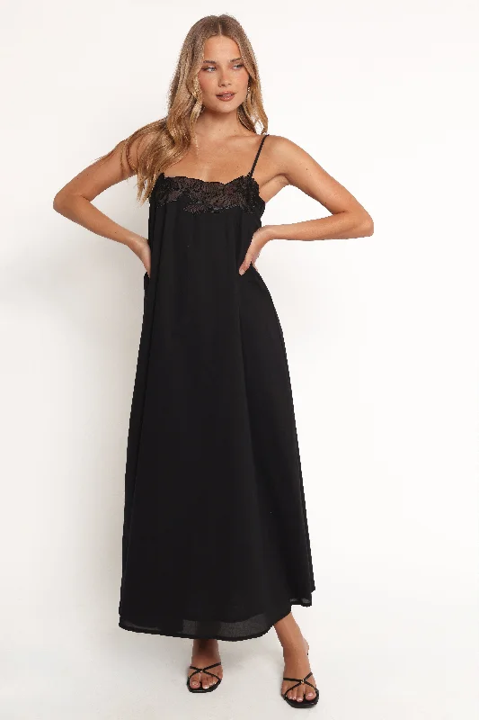 Update With Cottagecore Styles Greta Maxi Dress - Black