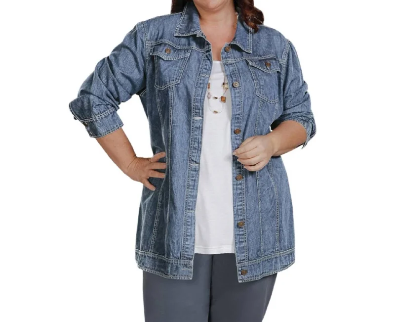 Gift Ideas Rydel Denim Jacket - Plus Size In Indigo Denim