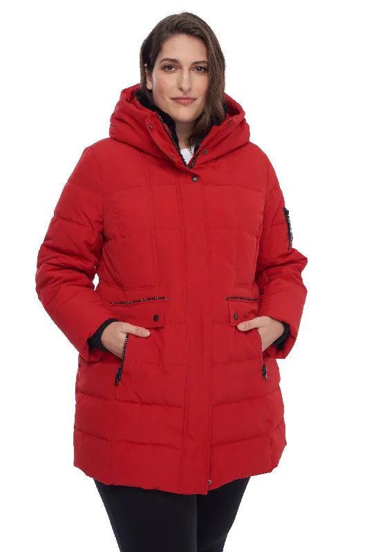 Limited Stock KOOTNEY PLUS | WOMEN'S VEGAN DOWN (RECYCLED) MID-LENGTH PARKA (PLUS SIZE)