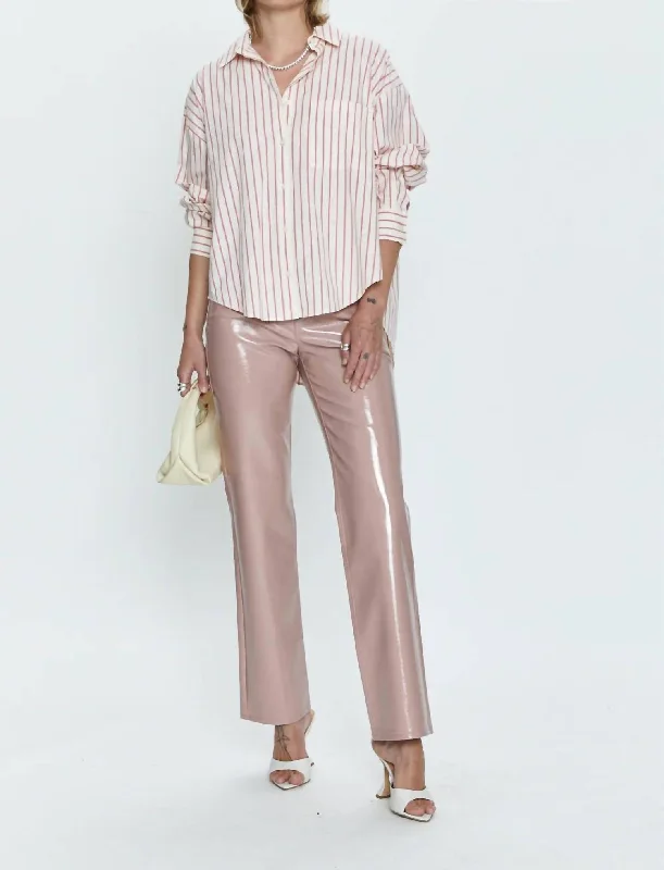 Gorgeous Glamour Collection Cassie Pants In Mellow Rose Vinyl