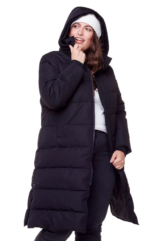 Hurry Before It's Gone KLUANE PLUS | WOMEN'S VEGAN DOWN (RECYCLED) ULTRA LONG LENGTH PARKA (PLUS SIZE)