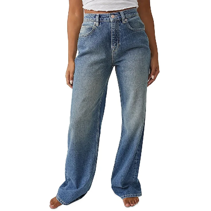 Exclusive Discount Womens Pocket Denim Wide Leg Pants