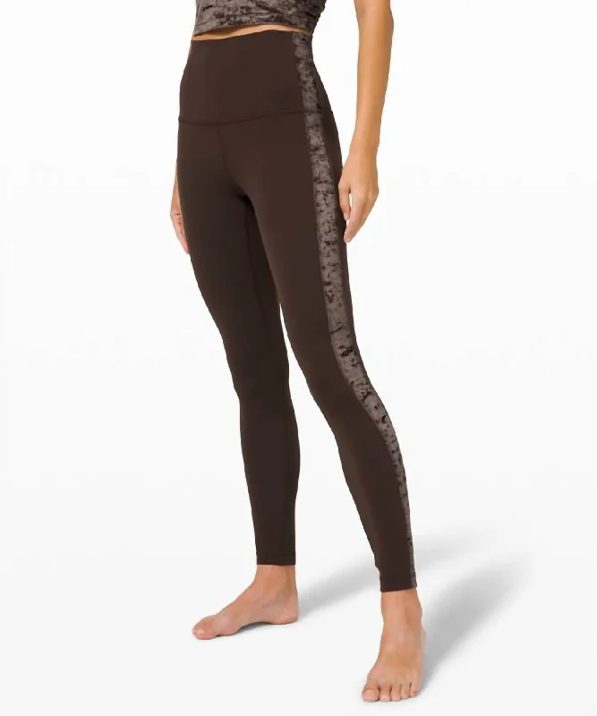 Signature Style Essentials Align Super High Rise Pants 28" In Crushed Velvet French Press