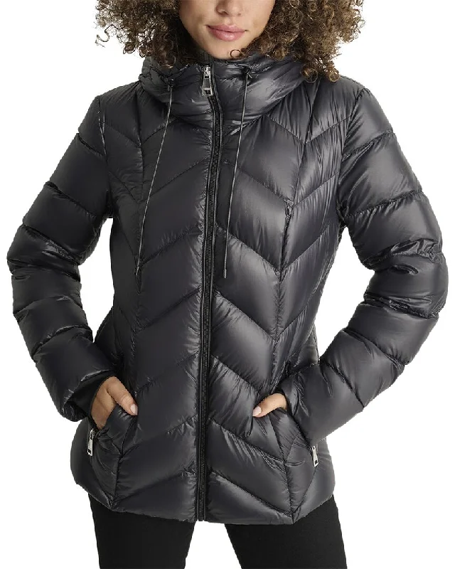 Save On Inspired Styles DKNY Short Down Filled Packable Coat