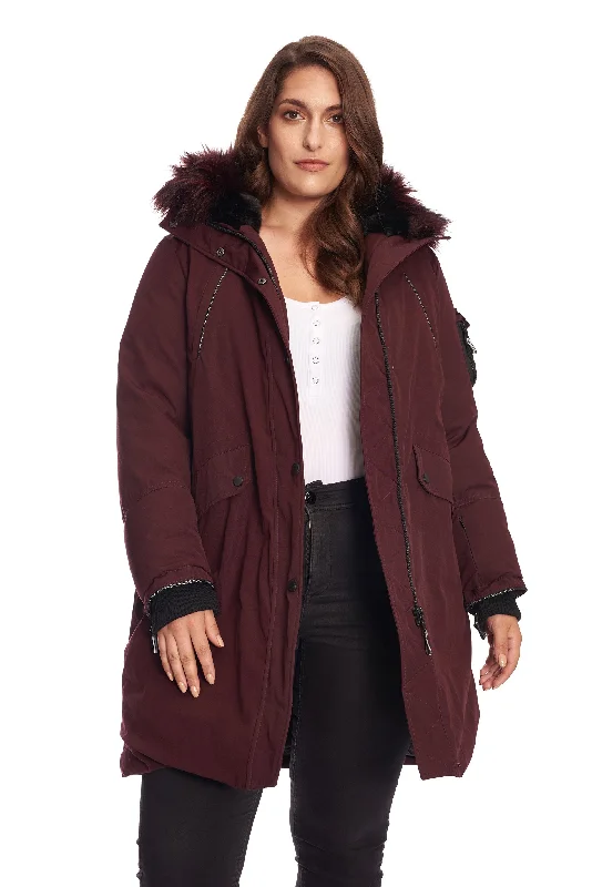 Discover Promotions LAURENTIAN PLUS | WOMEN'S VEGAN DOWN (RECYCLED) LONG PARKA (PLUS SIZE)