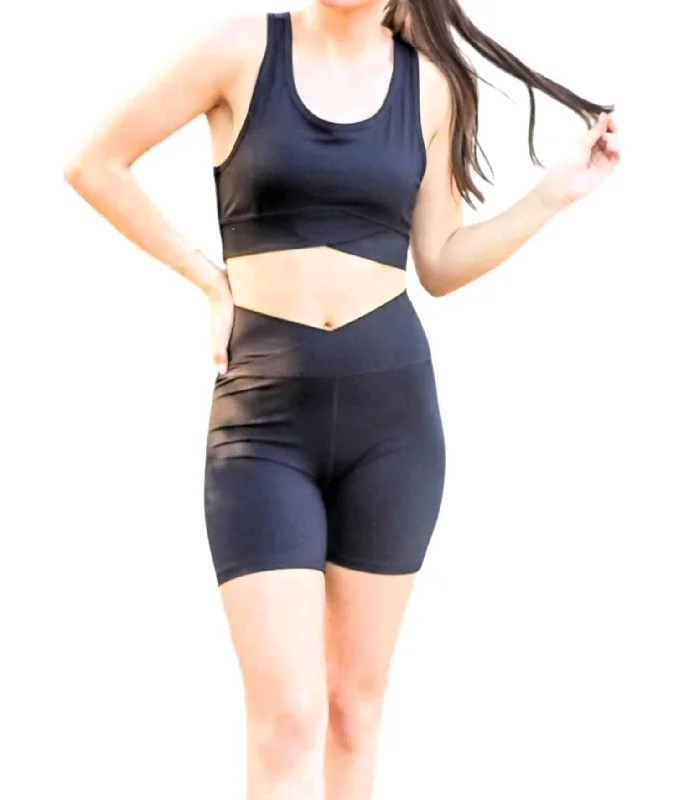 Sustainable Fashion Extravaganza Racerback Longline Set In Black