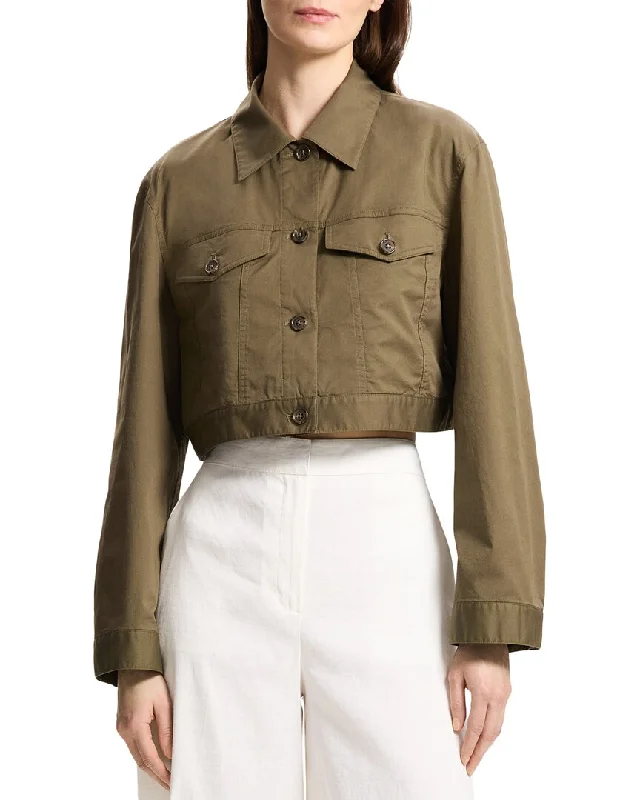 End Of Season Sale Theory Crop Trucker Jacket