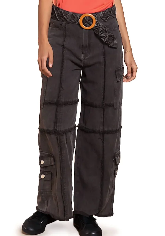 Fashion Sale Harmony Wide Leg Cargo Pant In Black