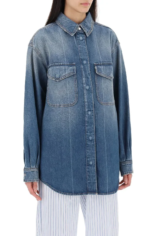 Step Ahead, Lead The Trend Closed Denim Overshirt Made Of Recycled Cotton Blend