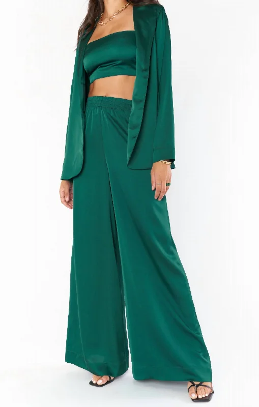 Holiday Glam Irwin Pants In Emerald Luxe