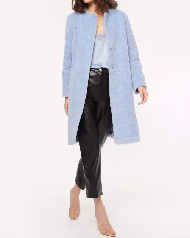 Clearance Event Emmy Sherpa Coat In Alpine Blue