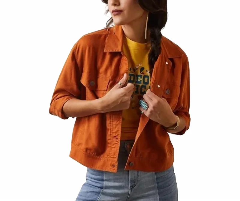 Casual Yet Stylish Separates Cactus Trucker Jacket In Autumnal