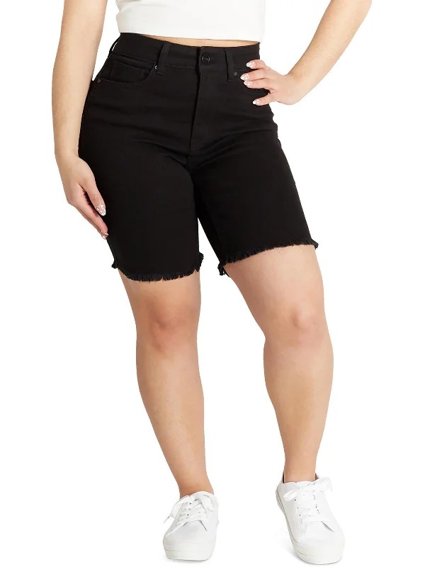 Mid Season Sale Juniors Womens High Rise Bermuda Bermuda Shorts