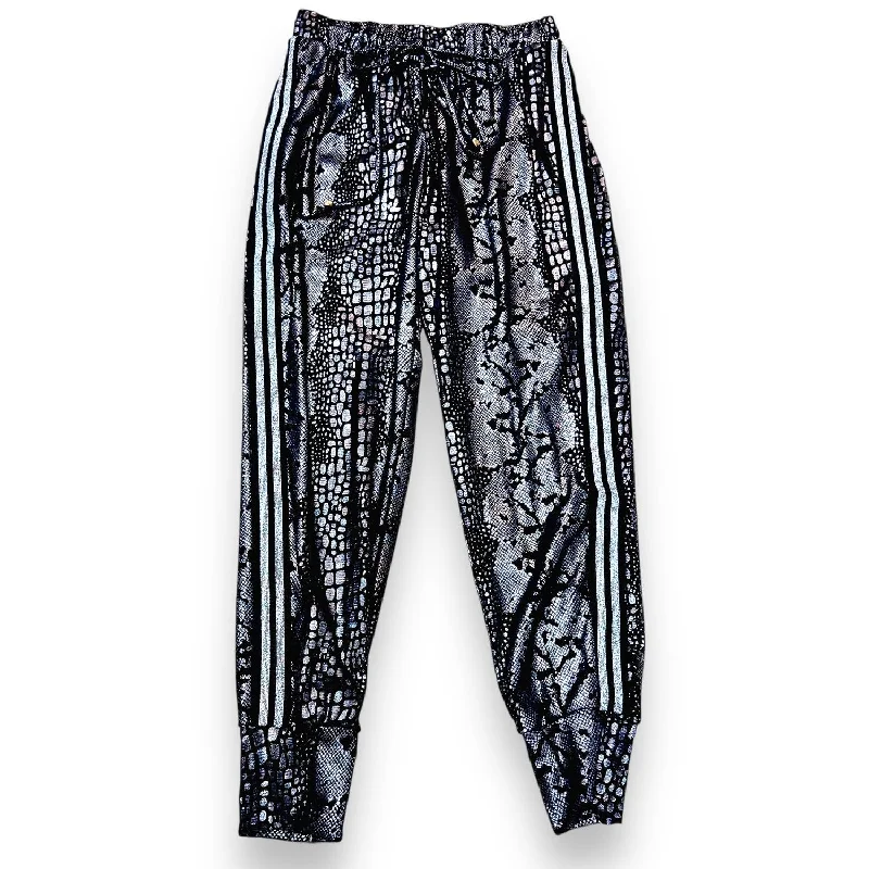 Limited Stock Womenmesh Snake Print Joggers In Black