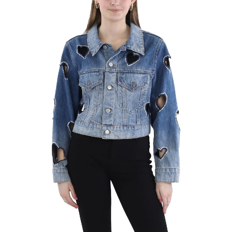 Style Streetwear Jeff Womens Crop Denim Denim Jacket