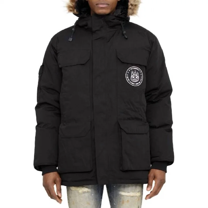 Runway Inspired Wear Parka Snorkel Jacket In Black